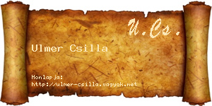 Ulmer Csilla névjegykártya